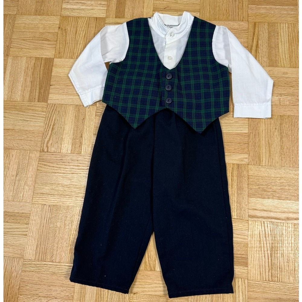 VTG 90s Teddy's Choice Toddler Boys 3-Piece Holiday Suit Set Plaid 18M Canada